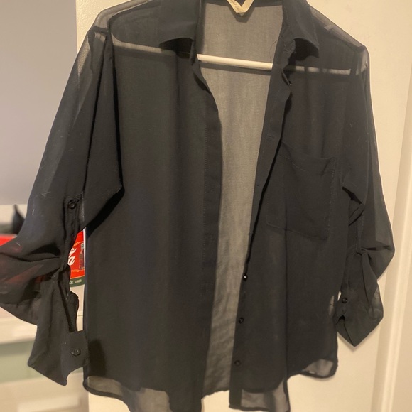 Brand new Garage long sleeve see-through button up - Picture 1 of 3